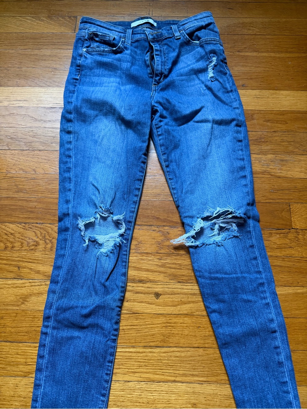 Joe's Jeans Blue Distressed Skinny Jeans